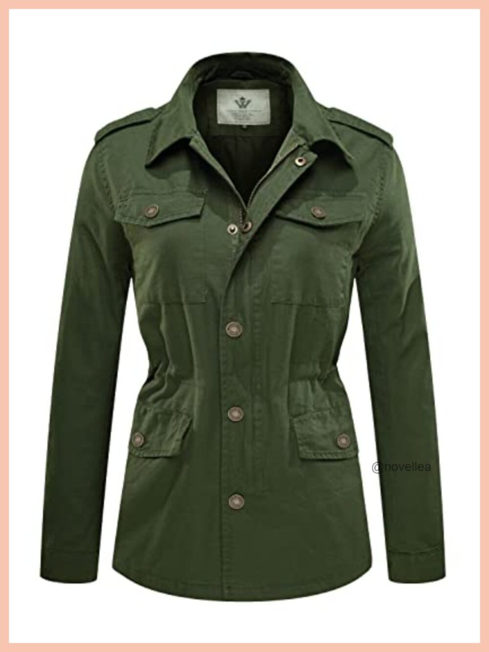 WenVen Lightweight Cotton Canvas Military Anorak Jacket Utility Cargo Pocket